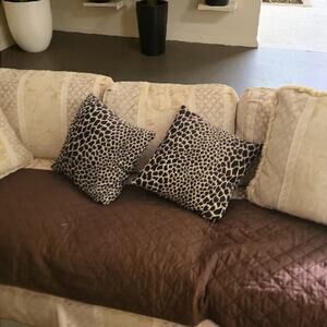 Cheetah Leopard Print Animal Blue Throw Pillow Covers 18" Animals Wildlife